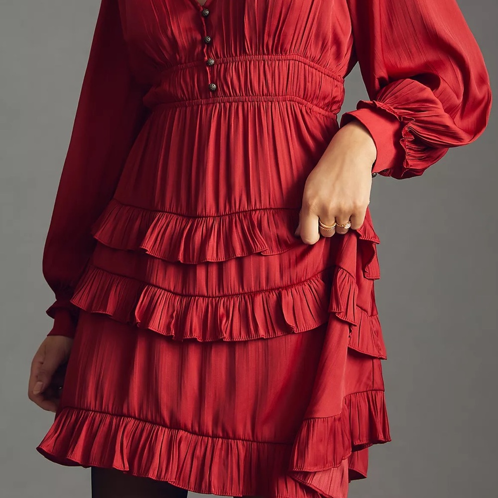 Tiered Ruffled Mini Dress - Picture 4 of 16